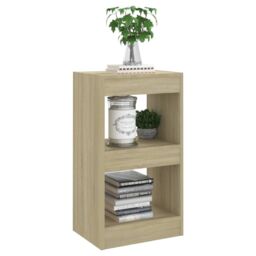 Berkfield Home Book Cabinet/Room Divider Sonoma Oak 40x30x72 cm in Brown - Size: 40 x 30 x 72 cm - thumbnail 6