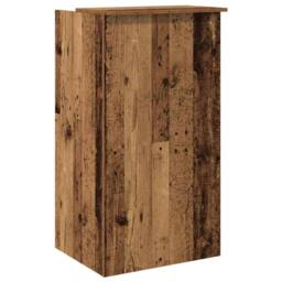 Berkfield Home Reception Desk Old Wood 55x50x103.5 cm Engineered Wood in Brown - thumbnail 7
