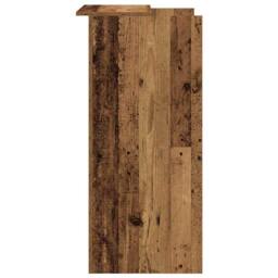 Berkfield Home Reception Desk Old Wood 55x50x103.5 cm Engineered Wood in Brown - thumbnail 6