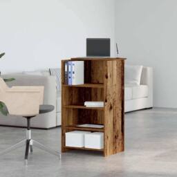 Berkfield Home Reception Desk Old Wood 55x50x103.5 cm Engineered Wood in Brown - thumbnail 4