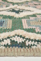 Homescapes Matala Green & Blue Kilim Wool Rug - Size: 160 cm x 230 cm - thumbnail 4