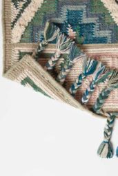 Homescapes Matala Green & Blue Kilim Wool Rug - Size: 160 cm x 230 cm - thumbnail 5