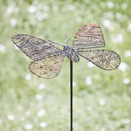 Paper High Anima Metal Butterfly Garden Stake Decoration in Brown - thumbnail 2
