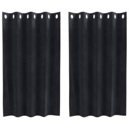 Berkfield Home Blackout Curtains with Eyelets 2 pcs Black Velvet