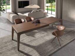 Angel Cerda Swivel Dining Chair in Camel Leatherette - thumbnail 5