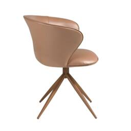 Angel Cerda Swivel Dining Chair in Camel Leatherette - thumbnail 7
