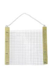 Homescapes Set of 2 Wooden Hanging Bird Feeder with Chain in Natural - thumbnail 2
