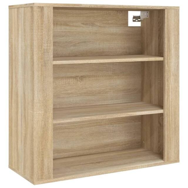 Berkfield Home Wall Cabinet Sonoma Oak 80x33x80 cm Engineered Wood in Beige - Size: 80 x 33 x 80 cm - image 1