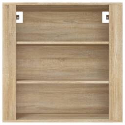 Berkfield Home Wall Cabinet Sonoma Oak 80x33x80 cm Engineered Wood in Beige - Size: 80 x 33 x 80 cm - thumbnail 3