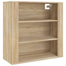 Berkfield Home Wall Cabinet Sonoma Oak 80x33x80 cm Engineered Wood in Beige - Size: 80 x 33 x 80 cm