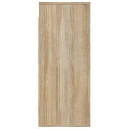 Berkfield Home Wall Cabinet Sonoma Oak 80x33x80 cm Engineered Wood in Beige - Size: 80 x 33 x 80 cm - thumbnail 4