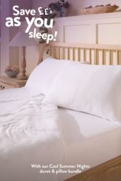 Slumberdown Cool Summer Nights 4.5 Tog Summer Duvet in White - Size: Double - thumbnail 5