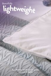 Slumberdown Cool Summer Nights 4.5 Tog Summer Duvet in White - Size: Double - thumbnail 3