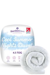 Slumberdown Cool Summer Nights 4.5 Tog Summer Duvet in White - Size: Double - thumbnail 1