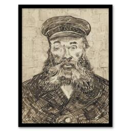 "Artery8 Sketch Portrait Joseph Roulin Van Gogh Vintage Framed Wall Art Print in Beige - Size: W12"" x H16""" - thumbnail 1