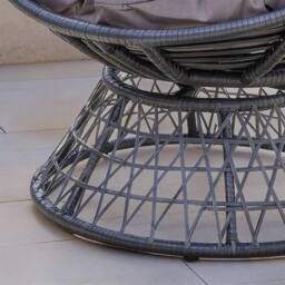 SPETLEK Rattan Egg Chair Garden Furniture in Grey - Size: 0.6m2 - thumbnail 5