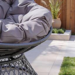 SPETLEK Rattan Egg Chair Garden Furniture in Grey - Size: 0.6m2 - thumbnail 4
