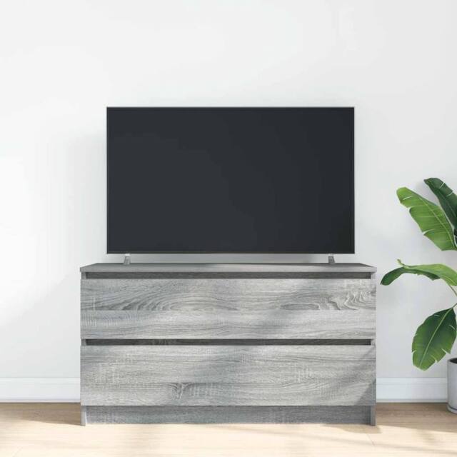 Berkfield Home TV Cabinet Grey Sonoma 100x35x54 cm Engineered Wood - Size: 100 x 35 x 54 cm - image 1