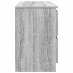 Berkfield Home TV Cabinet Grey Sonoma 100x35x54 cm Engineered Wood - Size: 100 x 35 x 54 cm - thumbnail 7