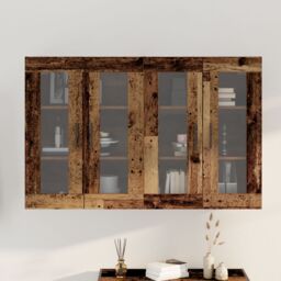 Berkfield Home Wall Mounted Cabinets 2 pcs Old Wood 69.5x34x90 cm Engineered Wood in Brown - thumbnail 4