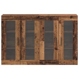 Berkfield Home Wall Mounted Cabinets 2 pcs Old Wood 69.5x34x90 cm Engineered Wood in Brown - thumbnail 6