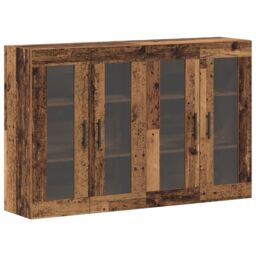 Berkfield Home Wall Mounted Cabinets 2 pcs Old Wood 69.5x34x90 cm Engineered Wood in Brown - thumbnail 2