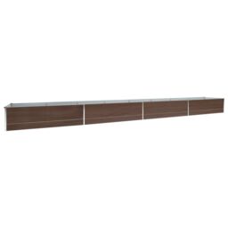 Berkfield Home Garden Raised Bed Galvanised Steel 600x80x45 cm Brown - Size: 600 x 80 x 45 cm - thumbnail 2