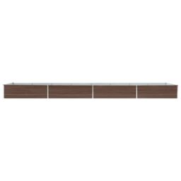 Berkfield Home Garden Raised Bed Galvanised Steel 600x80x45 cm Brown - Size: 600 x 80 x 45 cm - thumbnail 3
