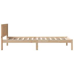 Berkfield Home Pine Wood Bed Frame Natural Solid Wood 80 x 200 cm Durable in Beige - thumbnail 6