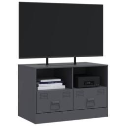 Berkfield Home TV Cabinet Anthracite 67x39x44 cm Steel in Dark Grey - Size: 67 x 39 x 44 cm - thumbnail 4