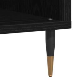 Berkfield Home Record Cabinet Black Oak 100x38x48 cm Engineered Wood - Size: 100 x 38 x 48 cm - thumbnail 8