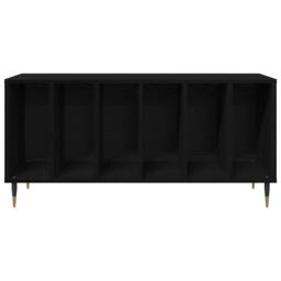 Berkfield Home Record Cabinet Black Oak 100x38x48 cm Engineered Wood - Size: 100 x 38 x 48 cm - thumbnail 5