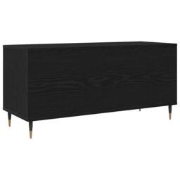Berkfield Home Record Cabinet Black Oak 100x38x48 cm Engineered Wood - Size: 100 x 38 x 48 cm - thumbnail 7