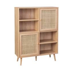 sweeek 101.5cm sideboard with wood-effect & 4 doors in Beige - thumbnail 2