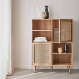 sweeek 101.5cm sideboard with wood-effect & 4 doors in Beige - thumbnail 6