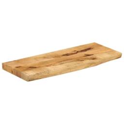 Berkfield Home Table Top 70x40x3.8 cm Live Edge Solid Wood Rough Mango in Brown - thumbnail 1