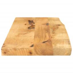 Berkfield Home Table Top 70x40x3.8 cm Live Edge Solid Wood Rough Mango in Brown - thumbnail 4