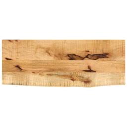 Berkfield Home Table Top 70x40x3.8 cm Live Edge Solid Wood Rough Mango in Brown - thumbnail 2