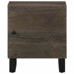 Berkfield Home Bedside Cabinets 2 pcs Black 40x33x46 cm Solid Wood Mango - Size: 40 x 33 x 46 cm - thumbnail 4