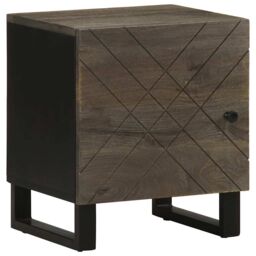 Berkfield Home Bedside Cabinets 2 pcs Black 40x33x46 cm Solid Wood Mango - Size: 40 x 33 x 46 cm - thumbnail 2