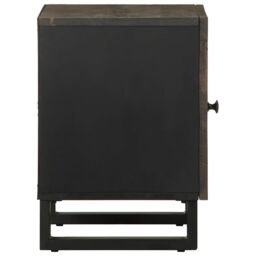 Berkfield Home Bedside Cabinets 2 pcs Black 40x33x46 cm Solid Wood Mango - Size: 40 x 33 x 46 cm - thumbnail 5