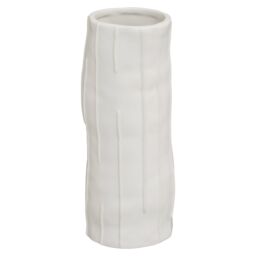 Orsina Versatile Small Large Vase, Traditional Stoneware Flower Vase, Compact & Lightweight Vase For Flowers in White - thumbnail 2
