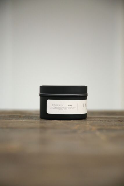 Imvelo Candle Co Travel Tin - Coconut + Lime in Black - image 1