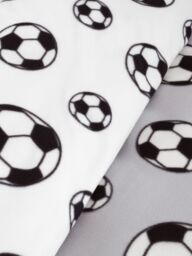 Catherine Lansfield 'Football Fleece' Duvet Cover Set in Grey - Size: Double - thumbnail 4
