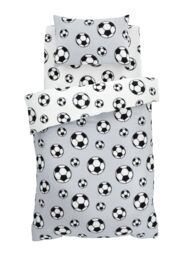 Catherine Lansfield 'Football Fleece' Duvet Cover Set in Grey - Size: Double - thumbnail 5