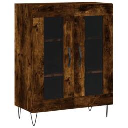 Berkfield Home Highboard Smoked Oak 69.5x34x180 cm Engineered Wood in Brown - thumbnail 7