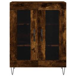Berkfield Home Highboard Smoked Oak 69.5x34x180 cm Engineered Wood in Brown - thumbnail 8