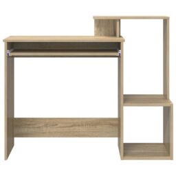 Berkfield Home Sonoma Oak Computer Desk Sonoma oak MDF with oak veneer Medium in Brown - thumbnail 5