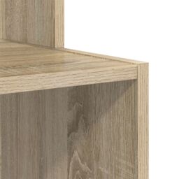 Berkfield Home Sonoma Oak Computer Desk Sonoma oak MDF with oak veneer Medium in Brown - thumbnail 8