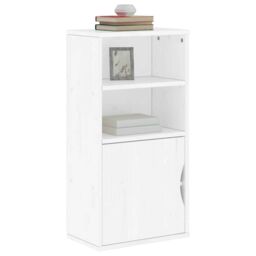 Berkfield Home Side Cabinet ODDA White 40x24x79 cm Solid Wood Pine - Size: 40 x 24 x 79 cm